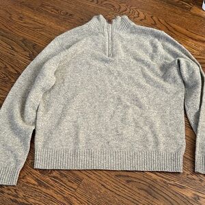 J. Crew Gray Zip Up Sweater